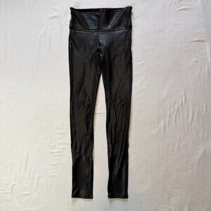 Spanx‎ Faux Leather Leggings Black Compression Small